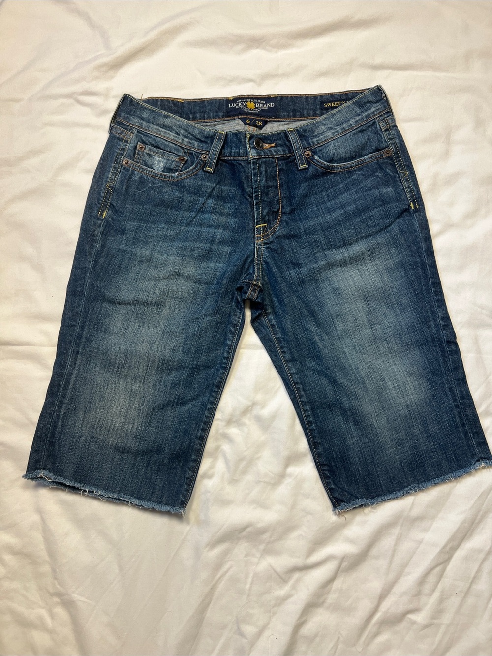 Lucky Brand Women’s Blue Denim Bermuda “Sweet’ N Low” Shorts